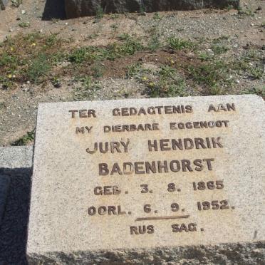 BADENHORST Jury Hendrik 1865-1952