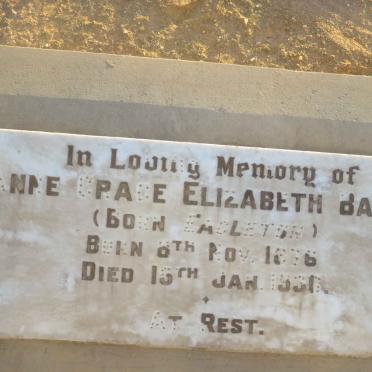 BARTIE Anne Grace Elizabeth nee EAGLETON 1876-1936