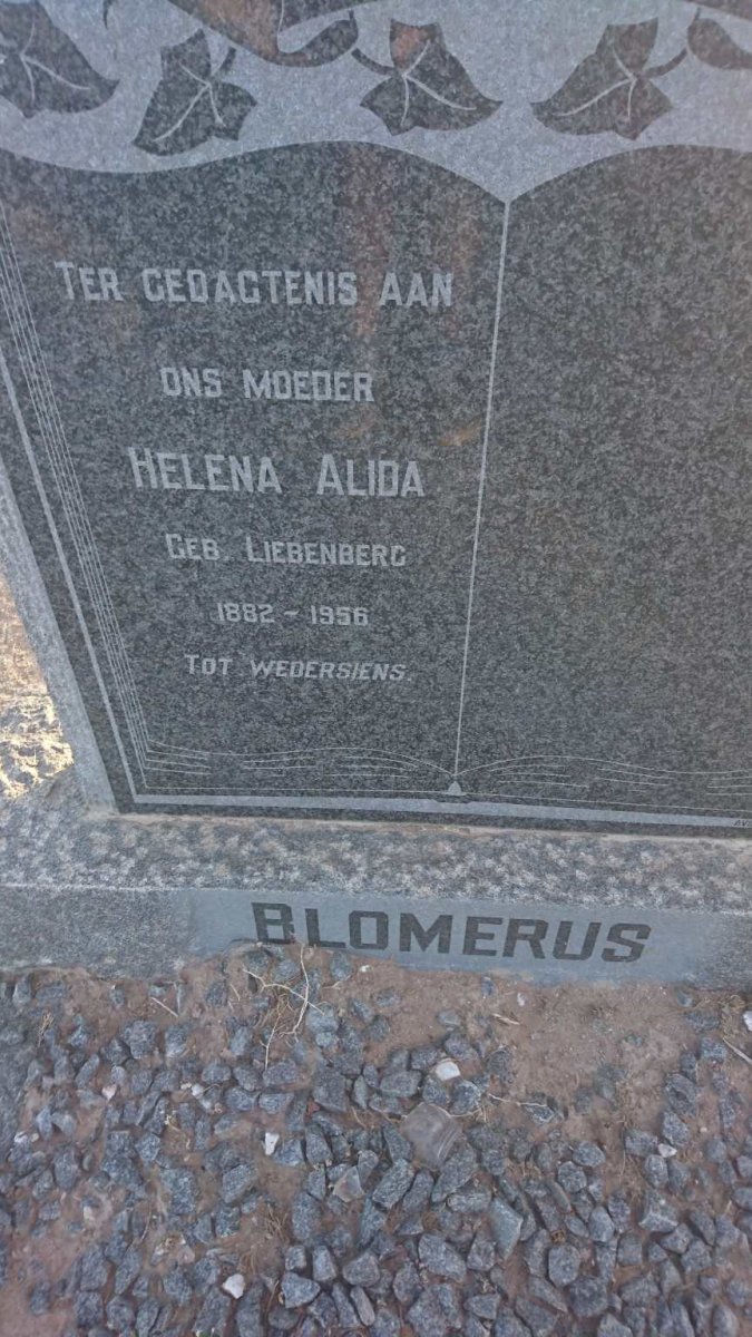 BLOMERUS Helena Alida nee LIEBENBERG 1882-1956