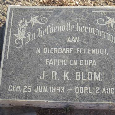 BLOM J.R.K. 1893-1972