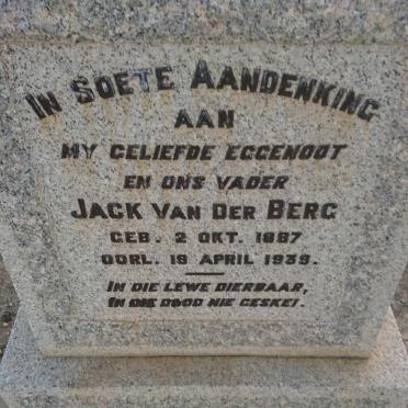 BERG Jack, van der 1887-1939