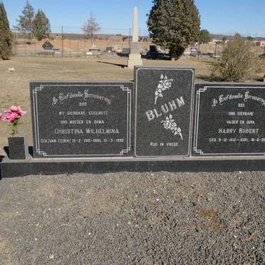 BLUHM Harry Robert 1912-2009 &amp; Christina Wilhelmina VAN EEDEN 1915-1992