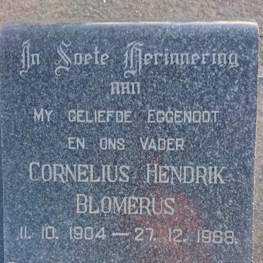 BLOMERUS Cornelius Hendrik 1904-1968