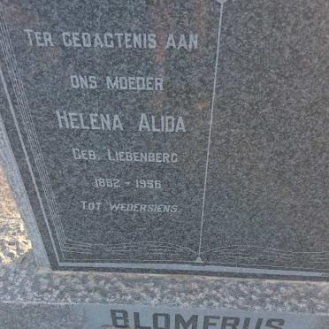 BLOMERUS Helena Alida nee LIEBENBERG 1882-1956