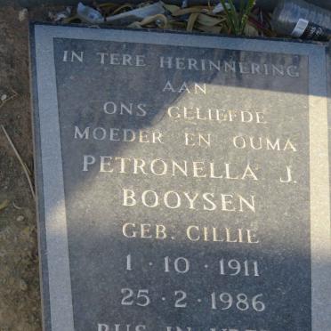 BOOYSEN Petronella J. nee CILLIE 1911-1986
