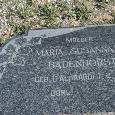 BADENHORST Maria Susanna nee TALJAARD 1899-