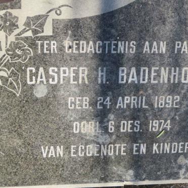 BADENHORST Casper H. 1892-1974