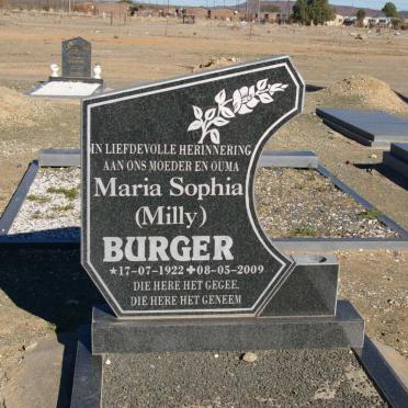 BURGER Maria Sophia 1922-2009