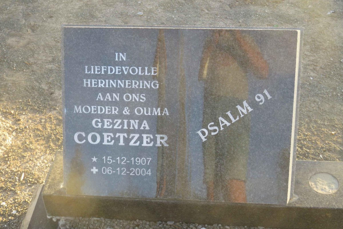 COETZER Gezina 1907-2004