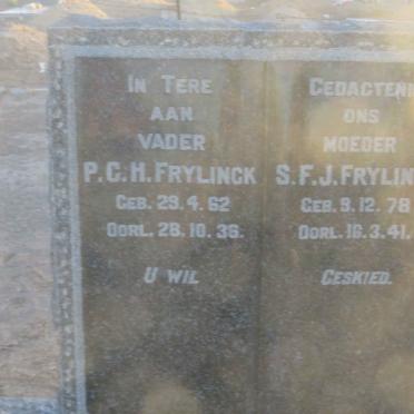 FRYLINCK P.C.H. 1862-1936 &amp; S.F.J. 1878-1941