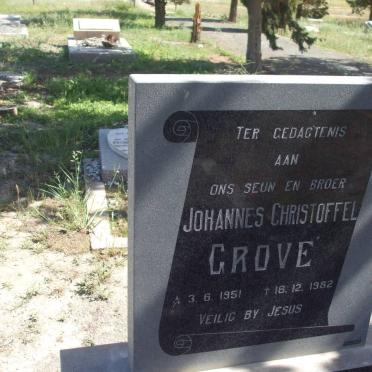 GROVE Johannes Christoffel 1951-1982