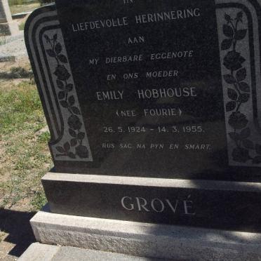 GROVE Emily Hobhouse nee FOURIE 1924-1955