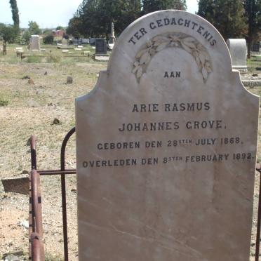 GROVE Arie Rasmus Johannes 1868-1892