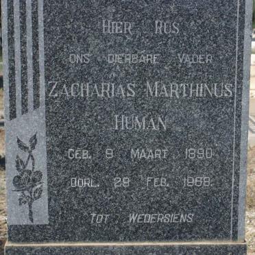 HUMAN Zacharias Marthinus 1890-1968