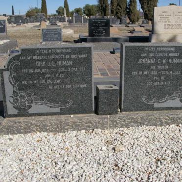 HUMAN Dirk J.L. 1878-1958 &amp; Johanna C.W. TRUTER 1888-1965