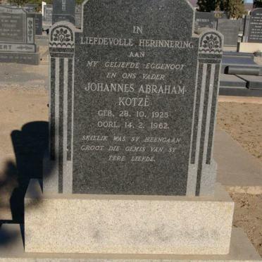 KOTZE Johannes Abraham 1925-1962