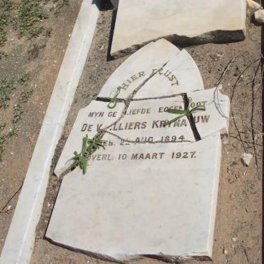 KRYNAUW De Villiers 1894-1927