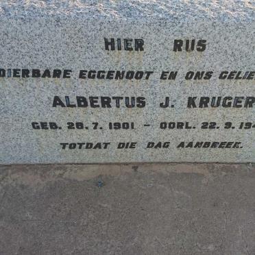 KRUGER Albertus J. 1901-1948