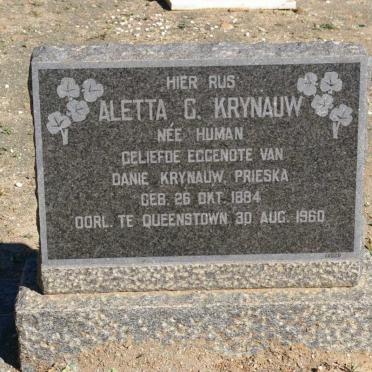 KRYNAUW Aletta G. nee HUMAN 1884-1960