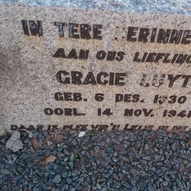 LUYT Gracie 1930-1941