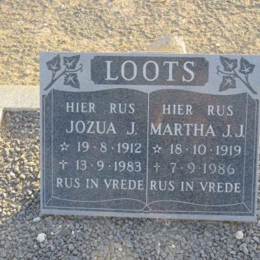 LOOTS Jozua J. 1912-1983 &amp; Martha J.J. 1919-1986