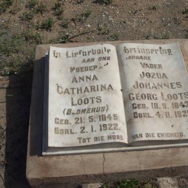 LOOTS Jozua Johannes Georg 1843-1925 &amp; Anna Catharina BLOMERUS 1845-1922