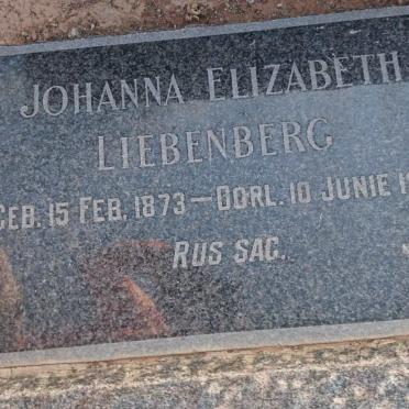LIEBENBERG Johanna Elizabeth 1873-1956