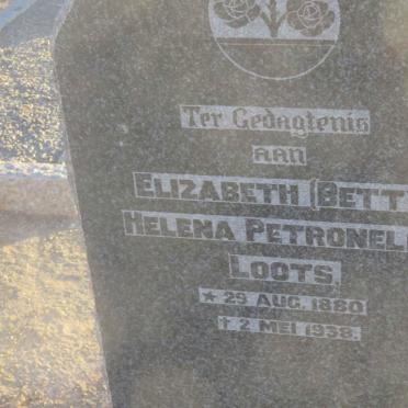 LOOTS Elizabeth Helena Petronella 1880-1938