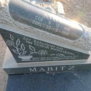 MARITZ Jacob Pieter Daniel 1892-1962 &amp; Alice 1901-1966