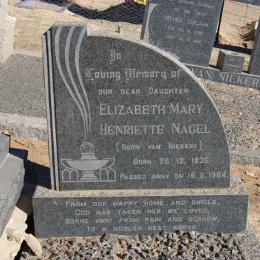 NAGEL Elizabeth Mary Henriette nee VAN NIEKERK 1935-1964