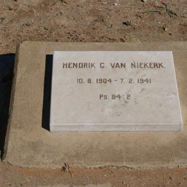 NIEKERK Hendrik C., van 1904-1941