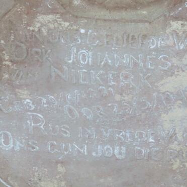 NIEKERK Dirk Johannes, van 1881-1940 &amp; Johanna Cicilia FAUL 1885-1952