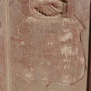 NIEKERK Dirk Johannes, van 1881-1940 &amp; Johanna Cicilia FAUL 1885-1952