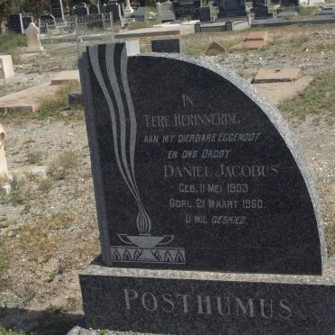 POSTHUMUS Daniel Jacobus 1903-1960