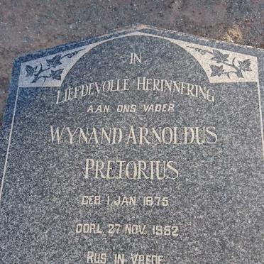 PRETORIUS Wynand Arnoldus 1875-1952