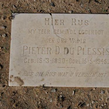 PLESSIS Pieter D., du 1890-1945