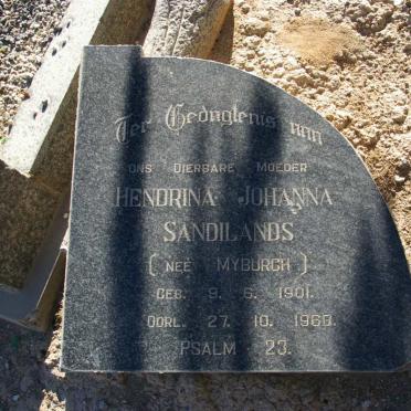 SANDILANDS Hendrina Johanna nee MYBURGH 1901-1968