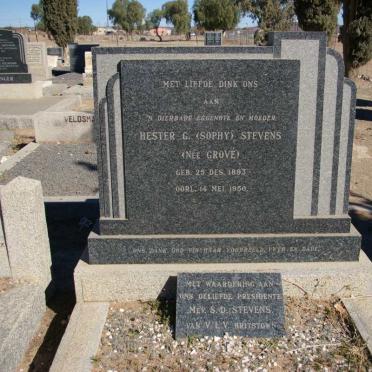 STEVENS Hester G. nee GROVE 1893-1950