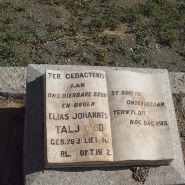 TALJAARD Elias Johannes 1910-1932