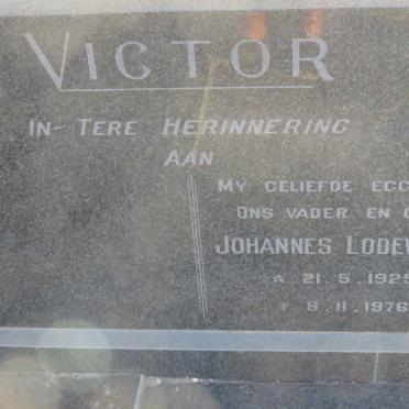 VICTOR Johannes Lodewikus 1925-1976