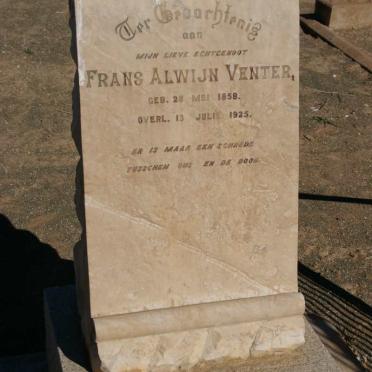 VENTER Frans Alwijn 1858-1925