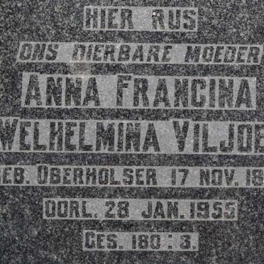 VILJOEN Anna Francina Wilhelmina née OBERHOLSER 1865-1955