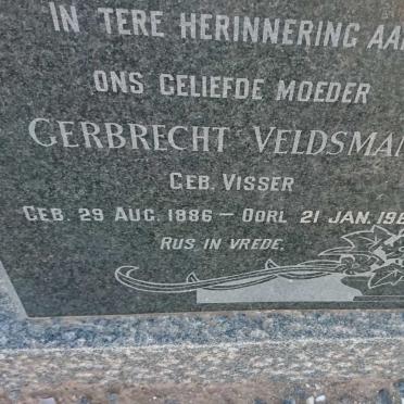 VELDSMAN Andries Stephanus 1886-1956 &amp; Gerbrecht VISSER 1886-1961