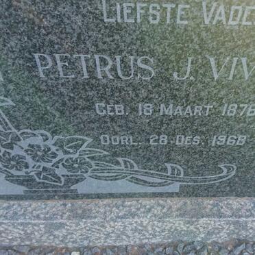 VIVIERS Petrus J. 1876-1968 &amp; Hester M. 1881-1976