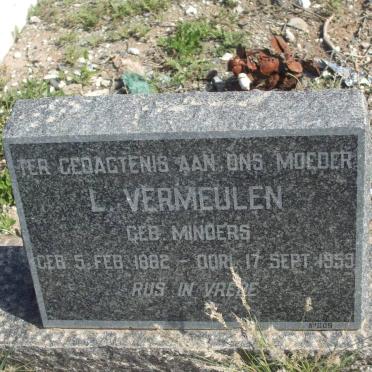 VERMEULEN L. nee MINDERS 1882-1959
