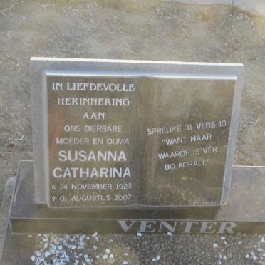 VENTER Susanna Catharina 1923-2002