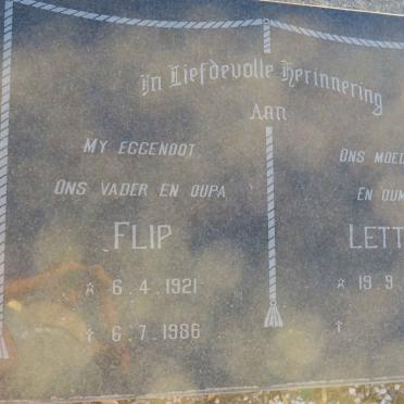 ? Flip 1921-1986 &amp; Lettie 1934-