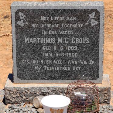 CROUS Marthinus M.C. 1889-1960