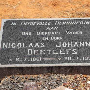 DEETLEFS Nicolaas Johannes 1861-1938