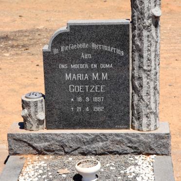 COETZEE Maria M.M. 1897-1982